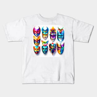 Carnival masks for those who love to disguise themselves and have fun Kids T-Shirt